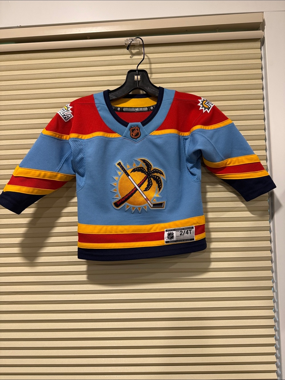 NHL Florida Panthers Light Blue & Red Kids Jersey